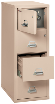 Image Fireproof Fireking 4 Drawer Legal Safe-in-a-File Cabinet