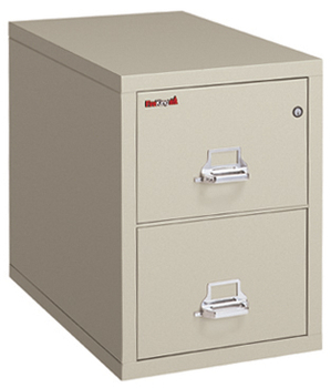 Fireking International 2 Drawer Legal File Cabinet with Chrome Handles